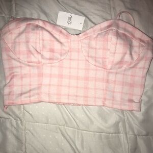 Rue21 Pink Plaid Women's Crop Top